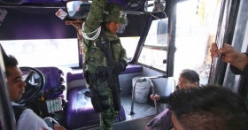 Elementos de la Polic&iacute;a Militar listos para inhibir robos 