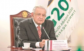AMLO pide ante el G20 anular deudas y mejorar cr&eacute;ditos