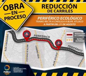 El sentido a la autopista M&eacute;xico-Puebla mantendr&aacute; la circulaci&oacute;n normal