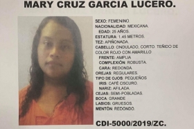 Mary Cruz Garc&iacute;a Lucero, de 25 a&ntilde;os de edad