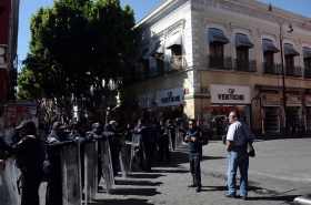 Llegan polic&iacute;as al Centro Hist&oacute;rico
