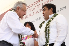 En Canoa, el presidente encabez&oacute; el Di&aacute;logo con el Pueblo N&aacute;huatl de Puebla y Tlaxcala.